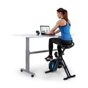 Capital Sports Azura Desk Bike, domáci rotoped, stacionárny bicykel, cyklotrenažér, záťažové koleso 7,5 kg, remeňový pohon Ampera.SK