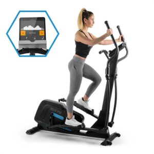 Capital Sports Helix Pro, eliptický trenažér, Bluetooth, aplikáciac Kinomap, záťažové koleso 20 kg Ampera.SK
