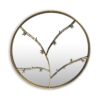 Casa Chic Berkeley Nástenné zrkadlo s kovovým rámom okrúhle Ø 80 cm Dizajn vetiev Ampera.SK