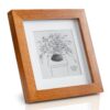 Casa Chic Bristol, rám na obrázky, sklo, 15 x 15 cm s paspartou, pravé drevo Ampera.SK