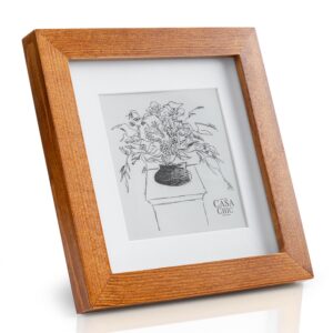 Casa Chic Bristol, rám na obrázky, sklo, 15 x 15 cm s paspartou, pravé drevo Ampera.SK