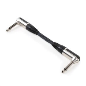 FrontStage patch kábel, sada dvoch káblov, 6,35 mm jack, 15 cm, textilná izolácia, zahnuté konektory Ampera.SK