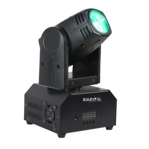 Ibiza LMH250-RC, otočná hlava, pohyblivá hlavica, Moving Head, 10 W CREE LED RGBW 4 v 1, DMX, diaľkový ovládač Ampera.SK