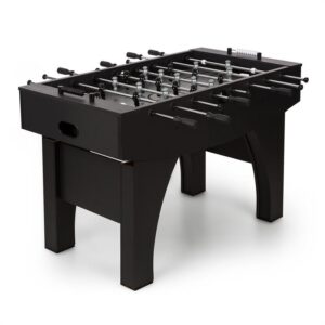 KLARFIT Anfield, stolný futbal, turnajové rozmery, plné kovové tyče, guľkové ložisko, čierny Ampera.SK