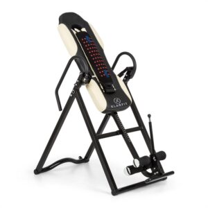 KLARFIT Ease Delux, inverzná lavica, gravitačná posilňovacia lavica, do 136 kg, 1,54-1,98m, béžová Ampera.SK