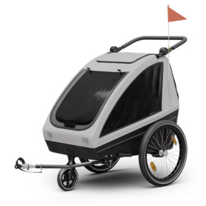 KLARFIT GoKiddo, príves na bicykel, príves/kočík, skladací, integrované brzdy, rastúci, pre 2 deti Ampera.SK