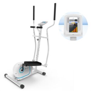 KLARFIT Myon Cross, eliptický trenažér, záťažové koleso 12 kg, SilentBelt System Ampera.SK