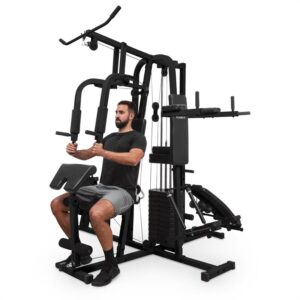 KLARFIT Ultimate Gym 9000, posilňovacia stanica, 7 stanovíšť, do 150 kg, QR oceľ, čierna Ampera.SK