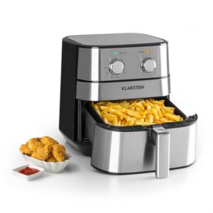 Klarstein AeroVital, teplovzdušná fritéza, 1700 W, 5,4 l, časovač, nehrdzavejúca oceľ, strieborná Ampera.SK