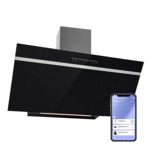 Klarstein Ava 90 Smart, digestor, 90 cm, nástenný, WiFi, A++, 515 m³/h, dotykový displej Ampera.SK