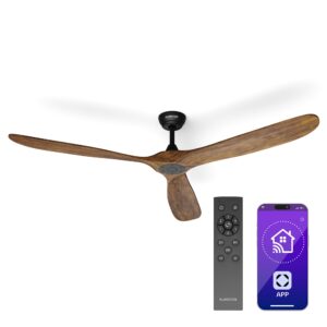 Klarstein Bahama Breeze Smart Stropný ventilátor , lopatky rotora z masívneho dreva, diaľkové ovládanie + ovládanie pomocou aplikácie Ampera.SK
