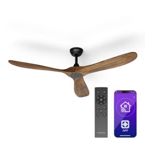 Klarstein Bahama Breeze Smart Stropný ventilátor , lopatky rotora z masívneho dreva, diaľkové ovládanie + ovládanie pomocou aplikácie Ampera.SK