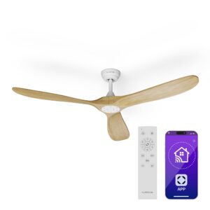 Klarstein Bahama Breeze Smart Stropný ventilátor , lopatky rotora z masívneho dreva, diaľkové ovládanie + ovládanie pomocou aplikácie Ampera.SK