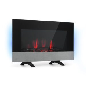 Klarstein Basel Baseline, elektrický krb, 2000 W, 2 úrovne ohrevu, termostat, sklo, ušľachtilá oceľ Ampera.SK