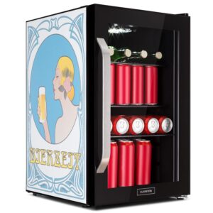 Klarstein Beersafe 70 Bierzeit Edition, chladnička, 70 litrov, 3 police, sklenené dvere, nehrdzavejúca oceľ Ampera.SK