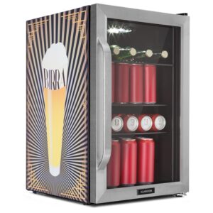 Klarstein Beersafe 70 Birra Edition, chladnička, 70 litrov, 3 police, sklenené dvere, nehrdzavejúca oceľ Ampera.SK