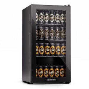 Klarstein Beersafe 74 Slim, chladnička, 74 litrov, 3 police, panoramatické sklenené dvere Ampera.SK