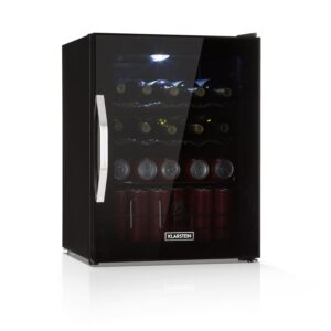 Klarstein Beersafe XL Onyx, chladnička, energet. trieda D, LED, kovové police, sklenené dvere Ampera.SK