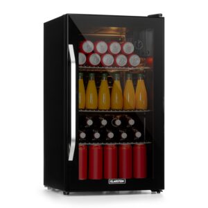 Klarstein Beersafe XXL Onyx, chladnička, energet. trieda E, LED, 3 kovové police, panoramatické sklenené dvierka Ampera.SK