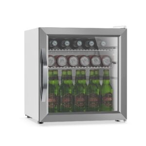 Klarstein Beersafe chladnička na nápoje so sklenenými dverami | 44 x 48 cm | Vnútorné LED osvetlenie | | Strieborno-biela Ampera.SK