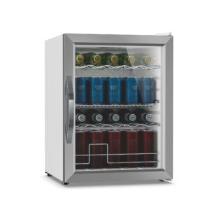 Klarstein Beersafe chladnička na nápoje so sklenenými dverami | 64 x 48 cm | 60 litrov | 85 W | Strieborná/Biela Ampera.SK