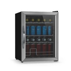 Klarstein Beersafe chladnička na nápoje so sklenenými dverami | 64 x 48 cm | Vnútorné LED osvetlenie | Strieborno-čierna Ampera.SK
