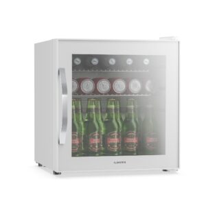 Klarstein Beersafe chladnička na nápoje so zrkadlovými sklenenými dverami | 44 x 48 cm | 85 W | 47 litrov | Biela Ampera.SK