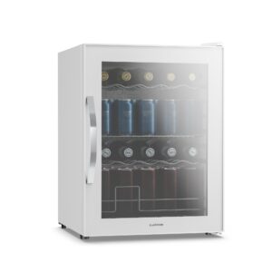 Klarstein Beersafe chladnička na nápoje so zrkadlovými sklenenými dverami | 64 x 48 cm | 85 W | 60 litrov | Biela Ampera.SK