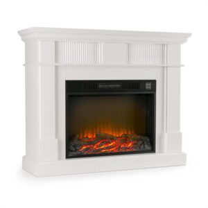 Klarstein Bern, elektrický krb, 750/1500 W, LED plameň, diaľkové ovládanie, MDF, biely Ampera.SK