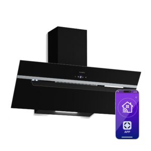 Klarstein BigBite šikmý digestor | režim odsávania vzduchu a recirkulácie | bezpečnostné sklo | 417 m³/h | 90 cm Ampera.SK