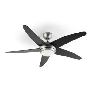Klarstein Bolero, 2 v 1 stropný ventilátor, 134 cm, svetlo, 55 W, diaľkový ovládač, čierny Ampera.SK