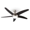Klarstein Bolero, stropný ventilátor so svietidlom, 55 W, 134 cm, diaľkový ovládač, orechové ramená Ampera.SK