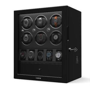 Klarstein ChronoVault naťahovač hodiniek, 6+5 hodiniek, vegánsky, vysoký lesk, 4 režimy, motor Mabuchi, LED, zásuvka Ampera.SK