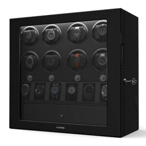 Klarstein ChronoVault naťahovač hodiniek, 8+6 hodiniek, vegánsky, vysoký lesk, 4 režimy, motor Mabuchi, LED, zásuvka Ampera.SK