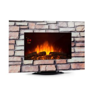 Klarstein Colmar, elektrický krb, 2000 W, sklo, 7 farieb LED diód, diaľkové ovládanie Ampera.SK