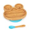 Klarstein Detská jedálenská súprava, bambusový tanier a lyžička, 250 ml, vrátane prísavky, 18 × 18 cm Ampera.SK