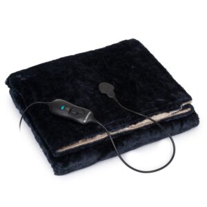 Klarstein Dr. Watson SuperSoft, vyhrievacia deka, 120 W, 180 x 130 cm, chlpatý plyš, béžová/modrá Ampera.SK