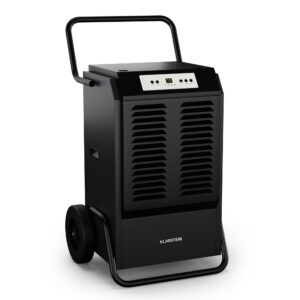 Klarstein DuraDry 90L odvlhčovač vzduchu, 90 l/deň, 120-180 m², nehrdzavejúca oceľ, mobilný, 450 m³/h Ampera.SK