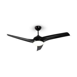 Klarstein Figo, stropný ventilátor, 52" (132 cm) Ø, výkon: 55 W, čierny Ampera.SK