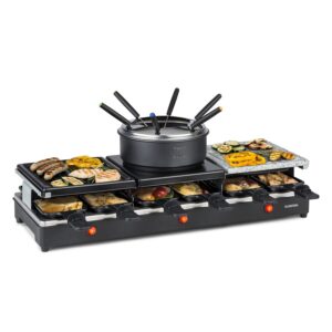 Klarstein Fonduelette XL, raclette gril s fondue 3 v 1, 1650 W, prírodný kameň, pre 6 osôb Ampera.SK