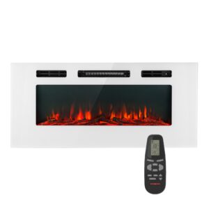 Klarstein Galeras, elektrický nástenný a vstavaný krb, 1800 W, LED, 3 farby, časovač Ampera.SK