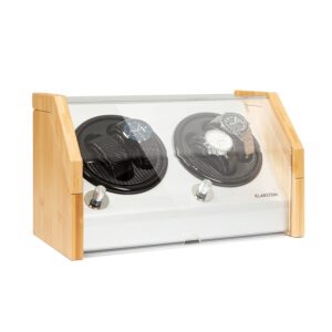 Klarstein Garonne 4, naťahovač hodiniek, 2 otočné taniere, 4 hodinky, 3 rýchlosti, 4 režimy, bambus Ampera.SK