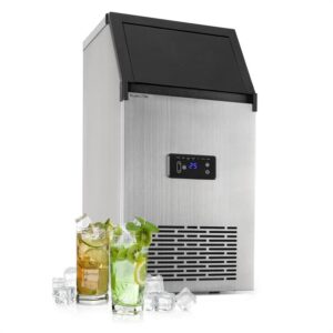 Klarstein Glacial XL, výrobník ľadu, profesionálne zariadenie na výrobu kociek ľadu, 38 kg/24 h, 15 l, LED, nehrdzavejúca oceľ, čierny Ampera.SK