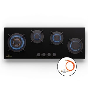 Klarstein Goldflame 4 Slim, plynová varná doska, 4 horáky, sebestačná, zemný plyn/propán, nehrdzavejúca oceľ Ampera.SK