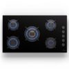 Klarstein Goldflame 5, plynová varná doska, sebestačná, 5 horákov, bočné ovládanie, plyn/propán, sklokeramika, čierna Ampera.SK