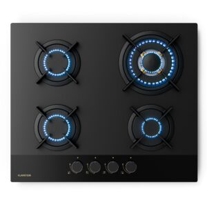 Klarstein Goldflame Nano plynová varná doska, 4 mosadzné horáky, Nano povlak, LPG/zemný plyn Ampera.SK