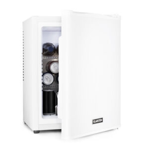 Klarstein Happy Hour 33, minibar, 33 l, 5-15°C, energet. trieda G, tichý, 25 dB, LED svetlo, biely Ampera.SK