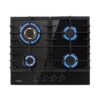 Klarstein Ignito 4, plynová varná doska, 4 Sabaf horáky, sklokeramika, čierna Ampera.SK