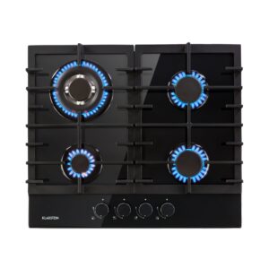 Klarstein Ignito 4, plynová varná doska, 4 Sabaf horáky, sklokeramika, čierna Ampera.SK