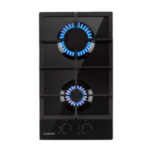 Klarstein Ignito Domino, plynová varná doska, 2 Sabaf horáky, sklokeramika, čierna Ampera.SK
